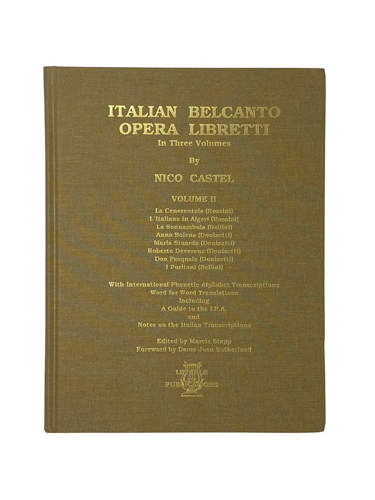 Italian Belcanto Opera Libretti Volume 2
